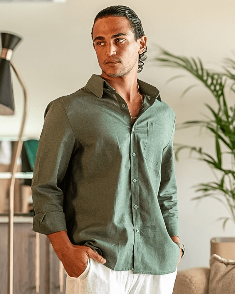 Jalen | Minimalist Long-Sleeve Men’s Shirt