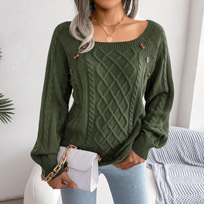 Liora | Elegant Button-Detail Sweater