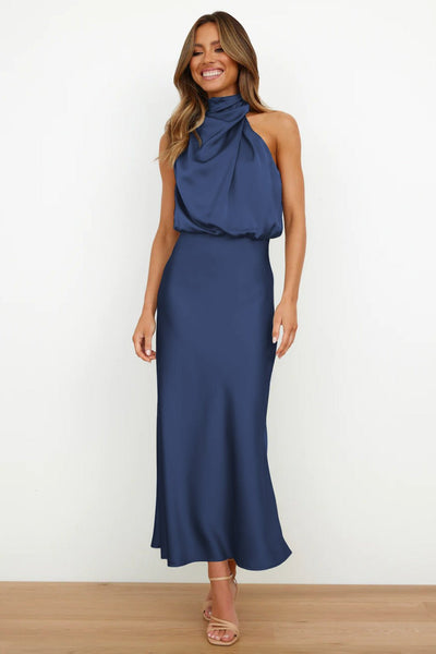 Lydia | Long Dress with Halterneck