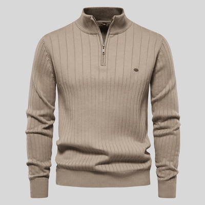 Maddox | Ribbed Zip-Neck Men’s Sweater