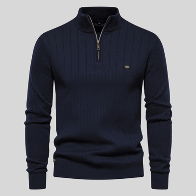 Maddox | Ribbed Zip-Neck Men’s Sweater