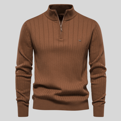 Maddox | Ribbed Zip-Neck Men’s Sweater