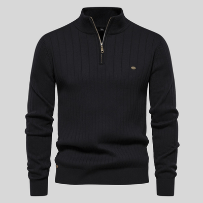 Maddox | Ribbed Zip-Neck Men’s Sweater