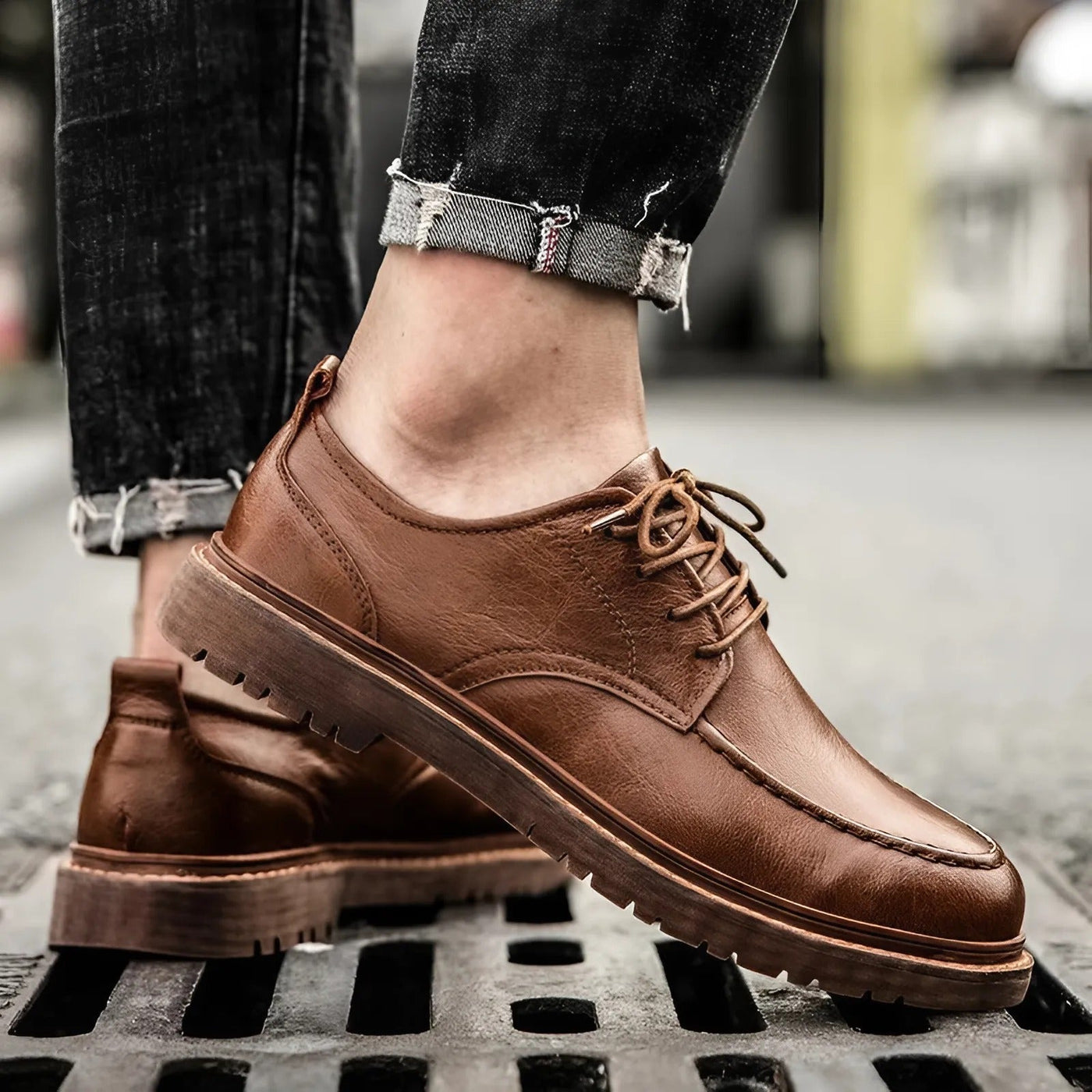 Marcello | Vintage Faux Leather Men’s Shoes