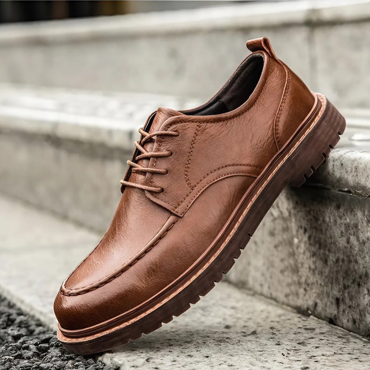 Marcello | Vintage Faux Leather Men’s Shoes
