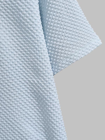 Men's solid color seersucker textured lapel button-down short-sleeved shirt