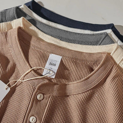 Miles | Classic Waffle Henley Shirt