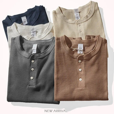 Miles | Classic Waffle Henley Shirt