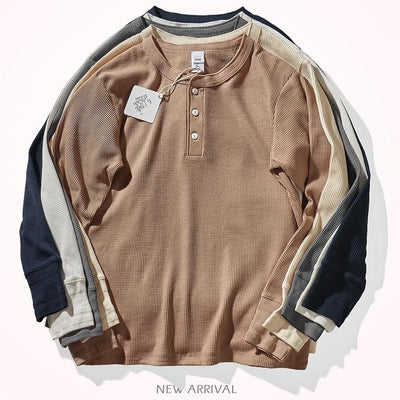 Miles | Classic Waffle Henley Shirt