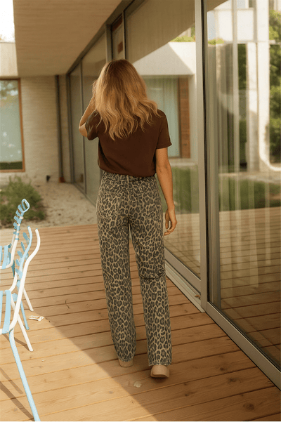 NADINE™ | THE LEOPARD FLARE TROUSERS