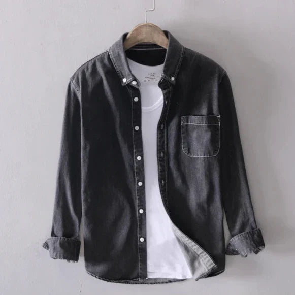 Men's Premium Denim Button Up