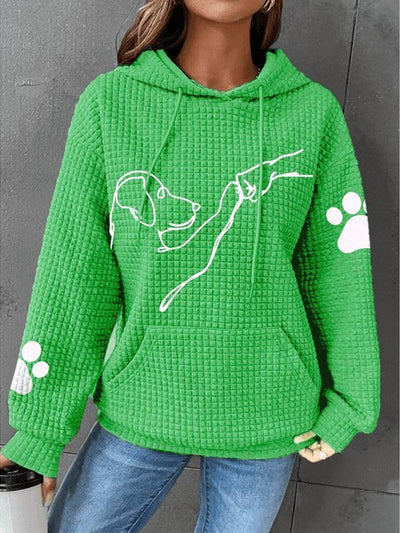 Betsy Paw Print Waffle Hoodie