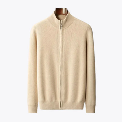 Renric | Minimalist Zip-Up Ribbed Sweater