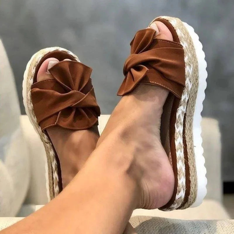 Rosetta | Stylish Platform Bow Sandals