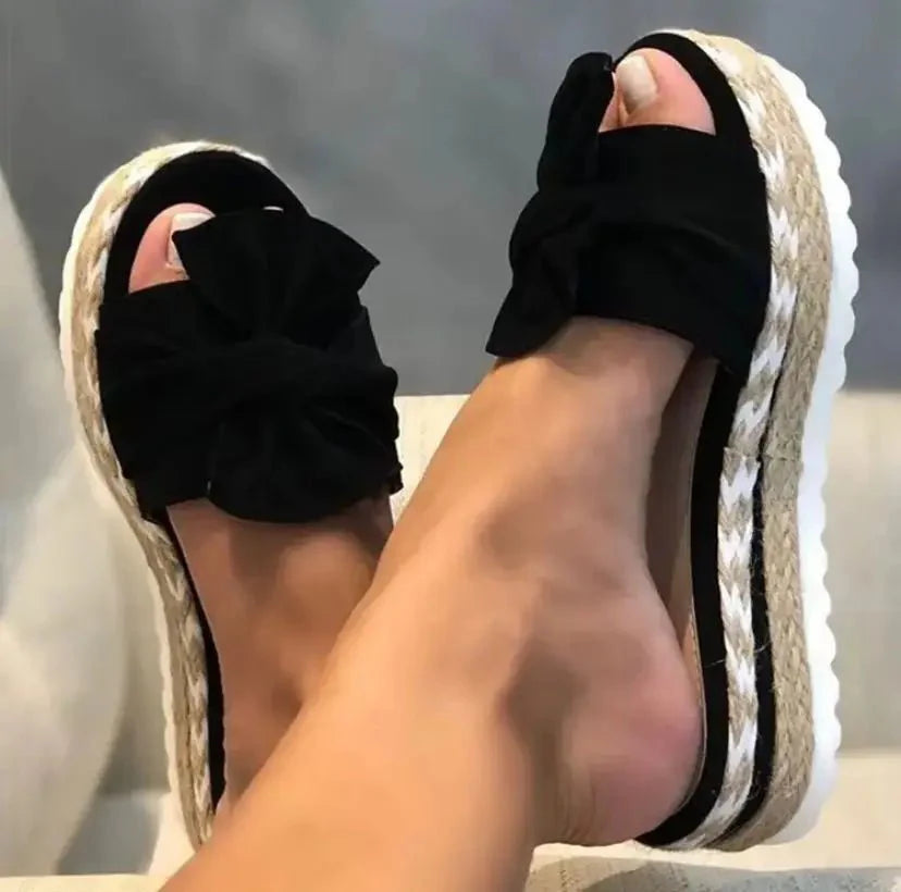 Rosetta | Stylish Platform Bow Sandals