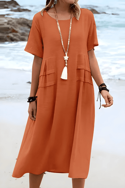 Elira | Boho Loose-Fit Midi Dress