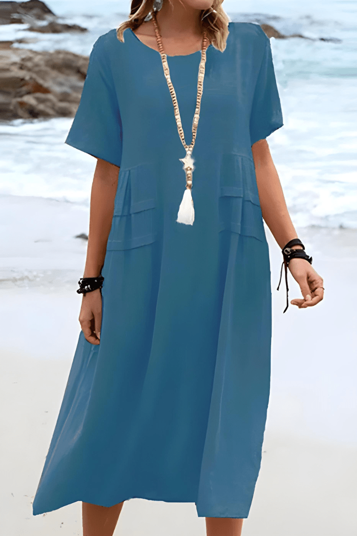 Elira | Boho Loose-Fit Midi Dress