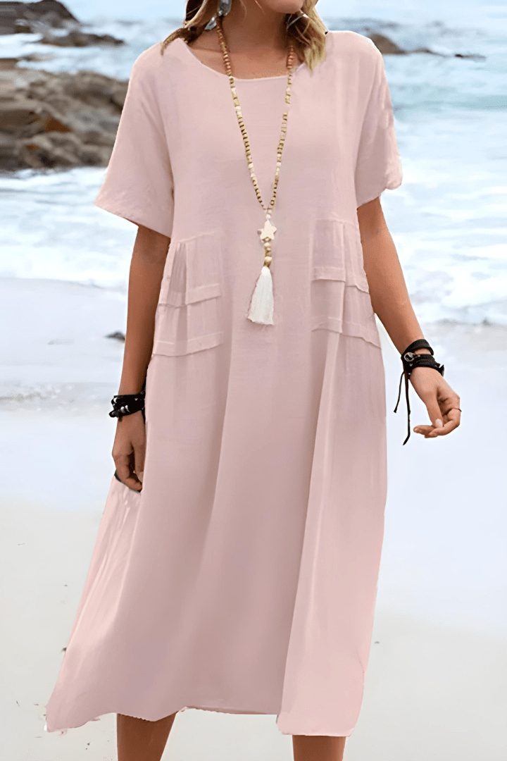 Elira | Boho Loose-Fit Midi Dress