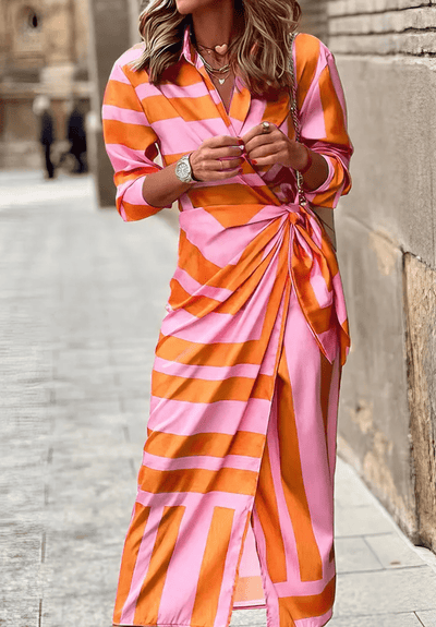 Lorena | Bold Wrap Midi Dress