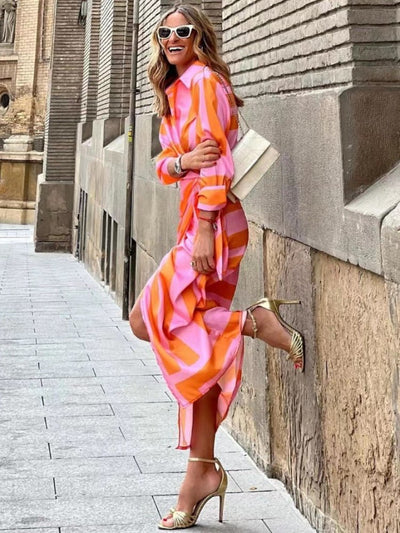 Lorena | Bold Wrap Midi Dress