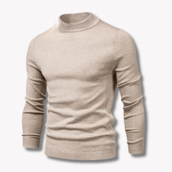 Tom | Fitted Ribbed  Mock-Neck Sweater