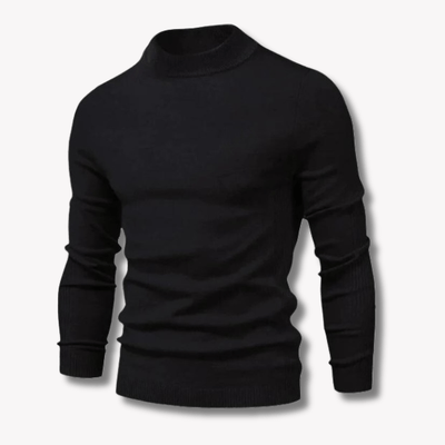Tom | Fitted Ribbed  Mock-Neck Sweater