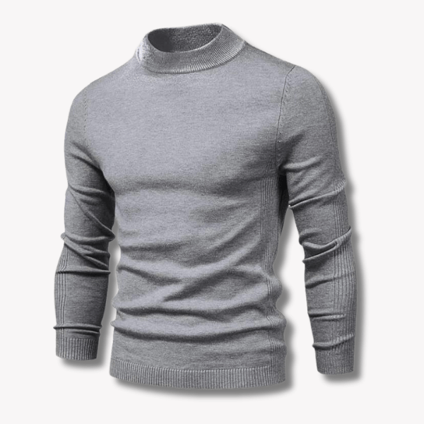 Tom | Fitted Ribbed  Mock-Neck Sweater