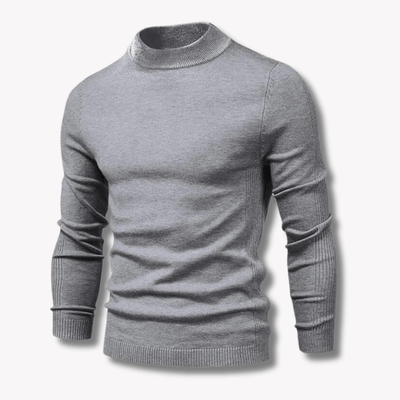 Tom | Fitted Ribbed  Mock-Neck Sweater