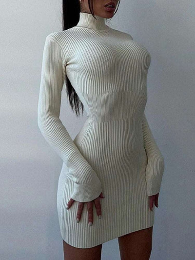 White Elegance Figure-Smoothing Dress