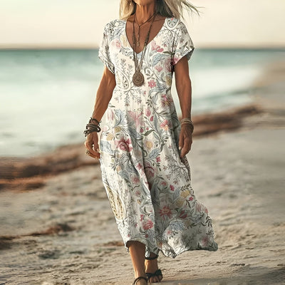 Leviana™ | Elegant Floral Print Boho Dress